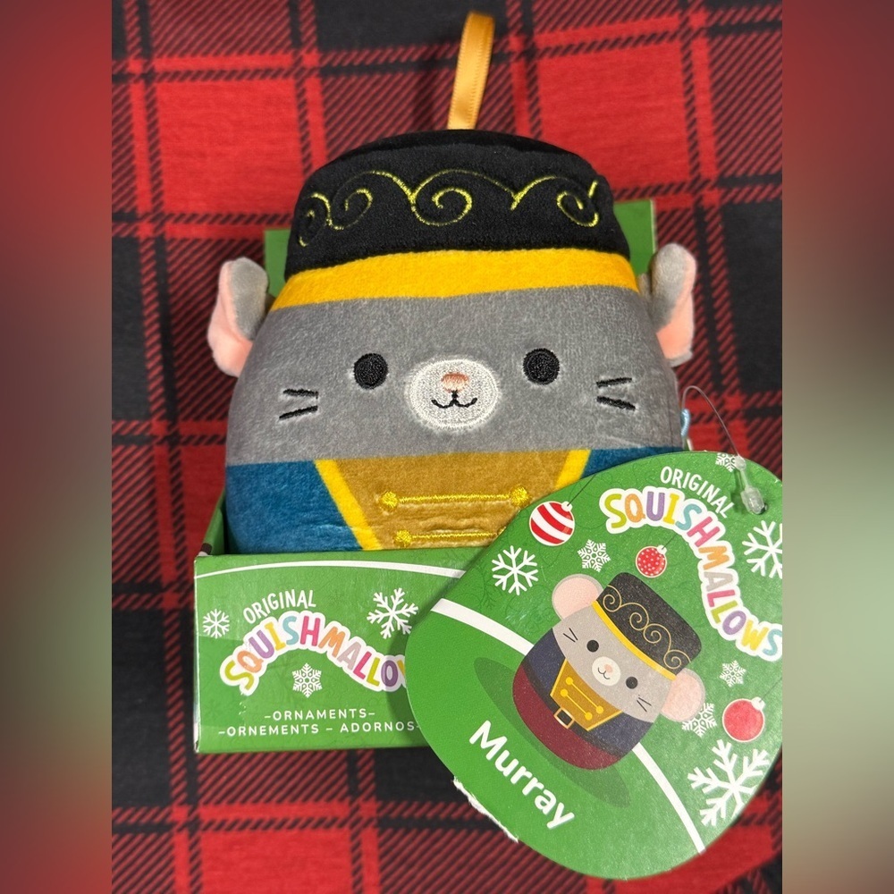SQUISHMALLOW CHRISTMAS ORNAMENT MURRAY MOUSE Nutcracker BRAND NEW in Box